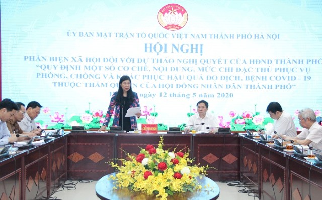 Phản biện xã hội đối với dự thảo Nghị quyết của HĐND thành phố về mức chi đặc thù phục vụ phòng, chống và khắc phục hậu quả do dịch bệnh Covid-19